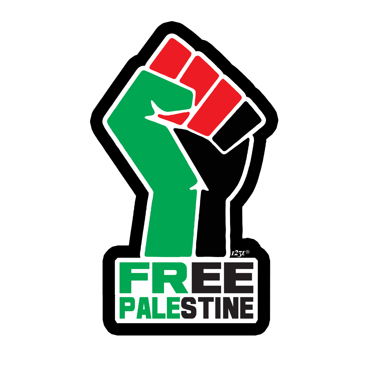 Free Palestine - Bumper/Laptop Sticker (x2)